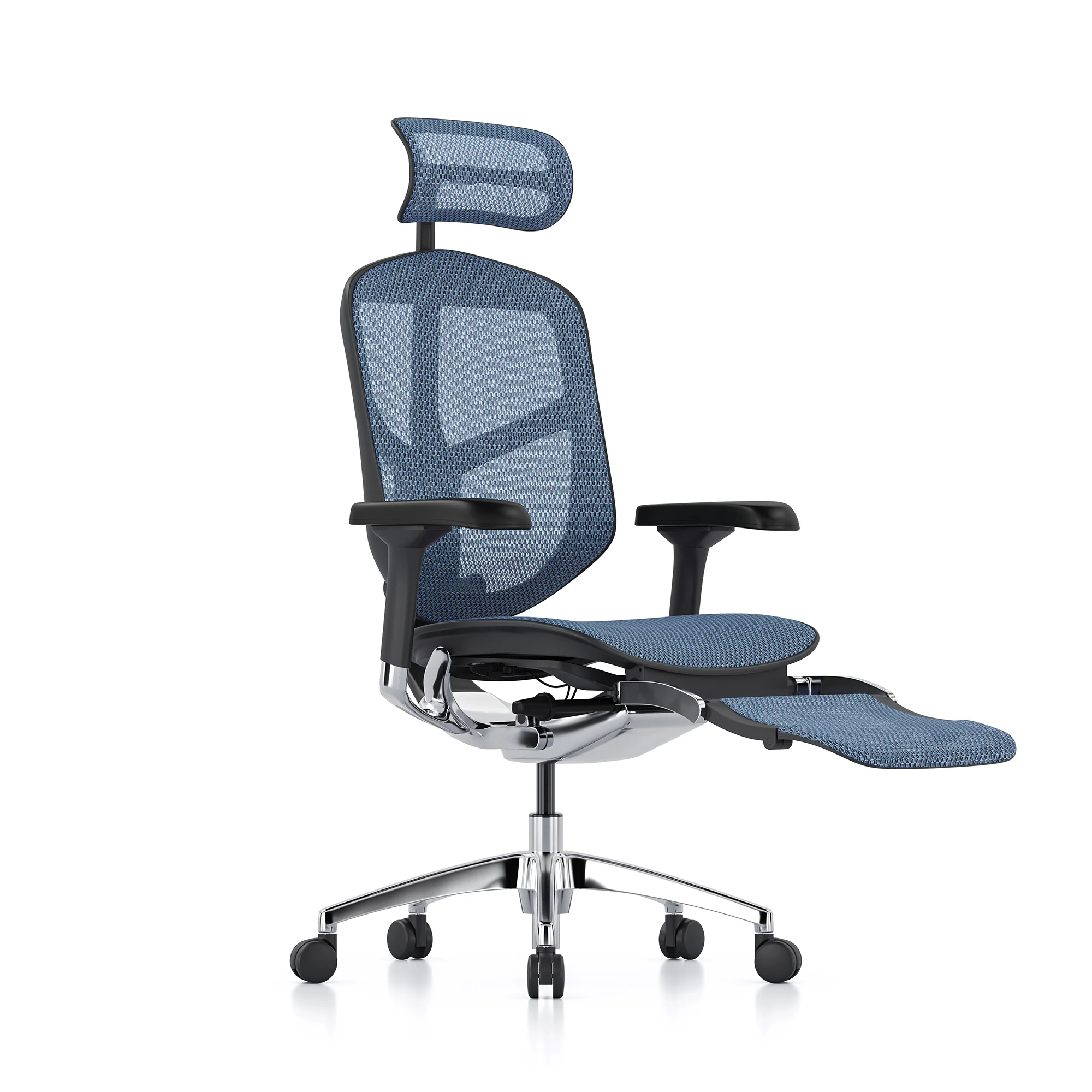 Enjoy office chair, blue mesh, black frame - Image 3