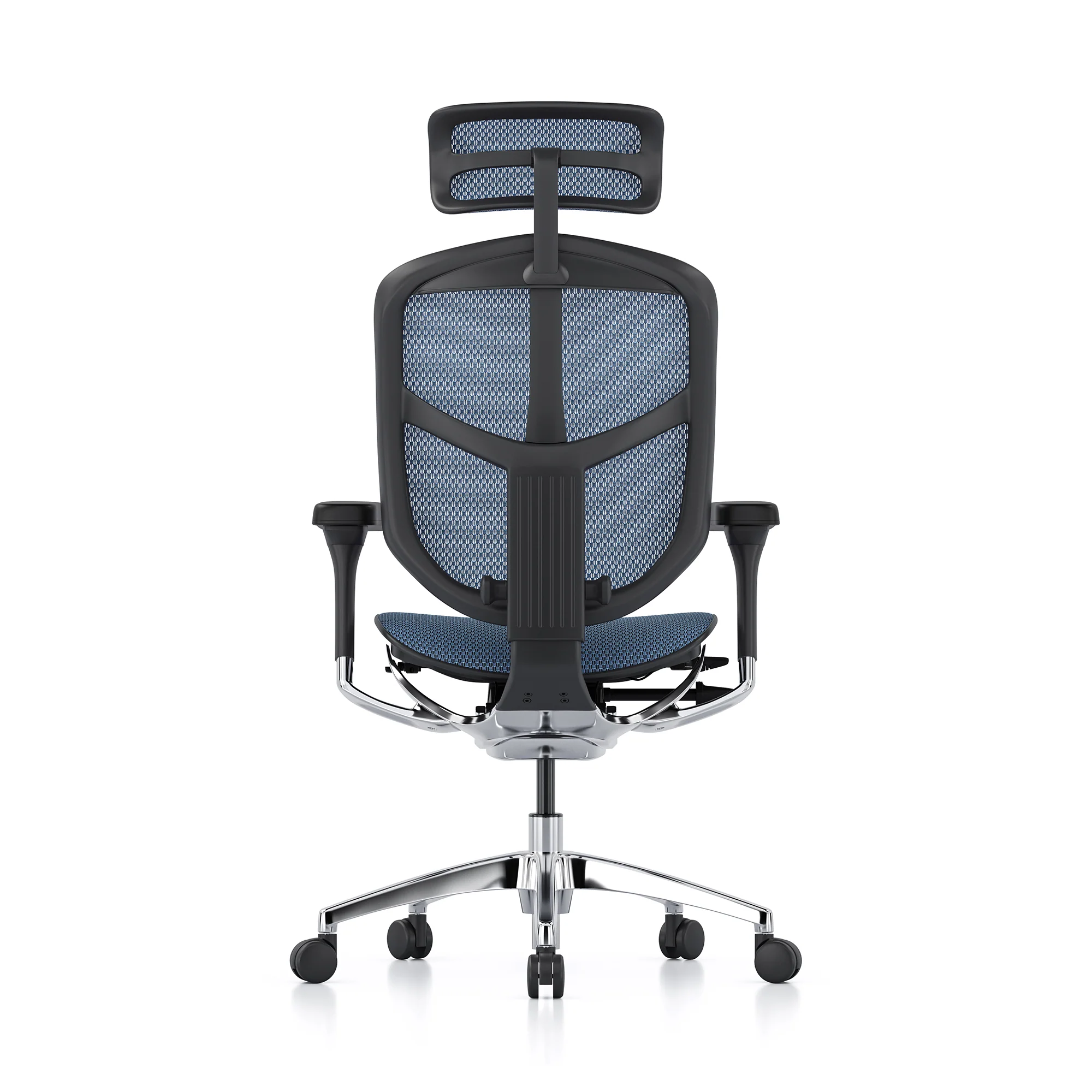 Enjoy office chair, blue mesh, black frame - Image 4
