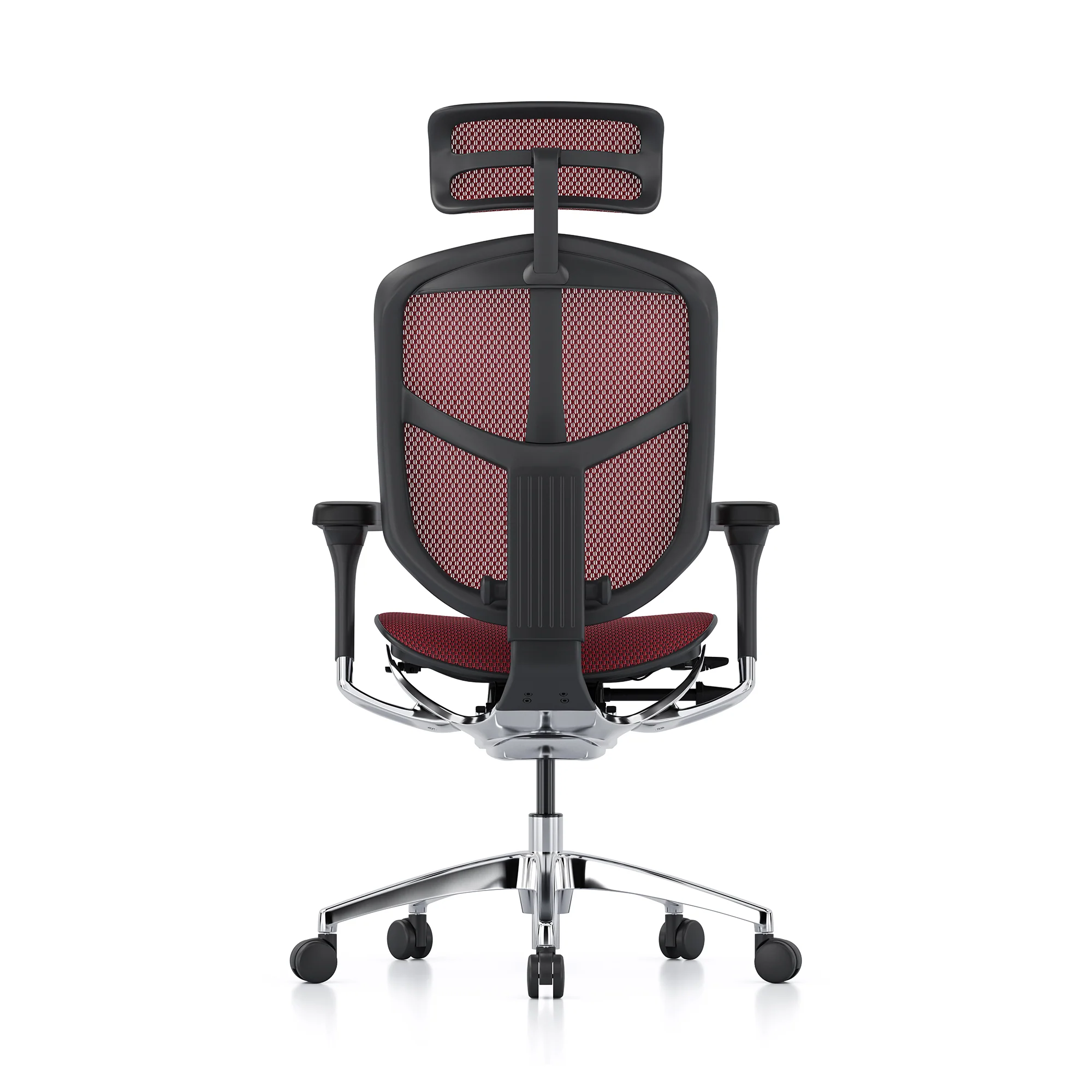Enjoy office chair, red mesh, black frame - Image 4