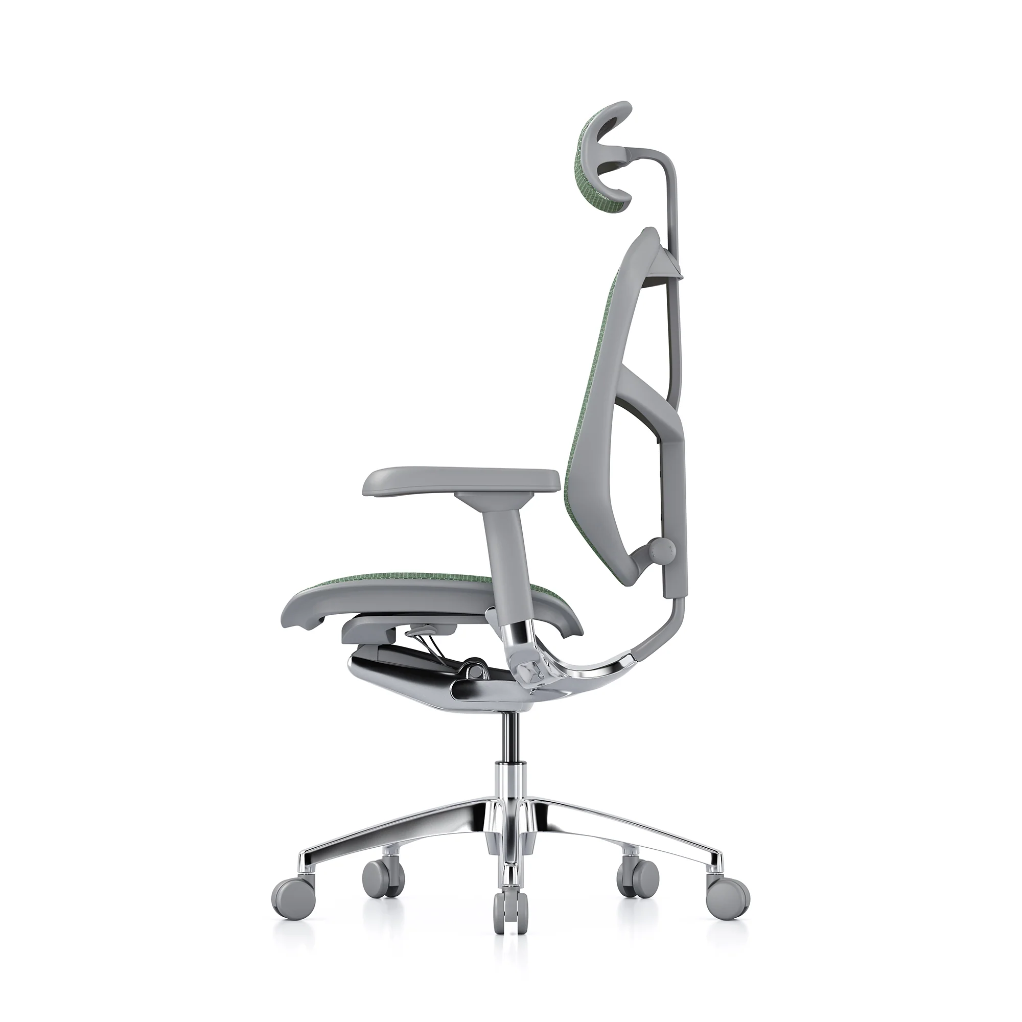 Enjoy office chair, green mesh, grey frame - Image 5