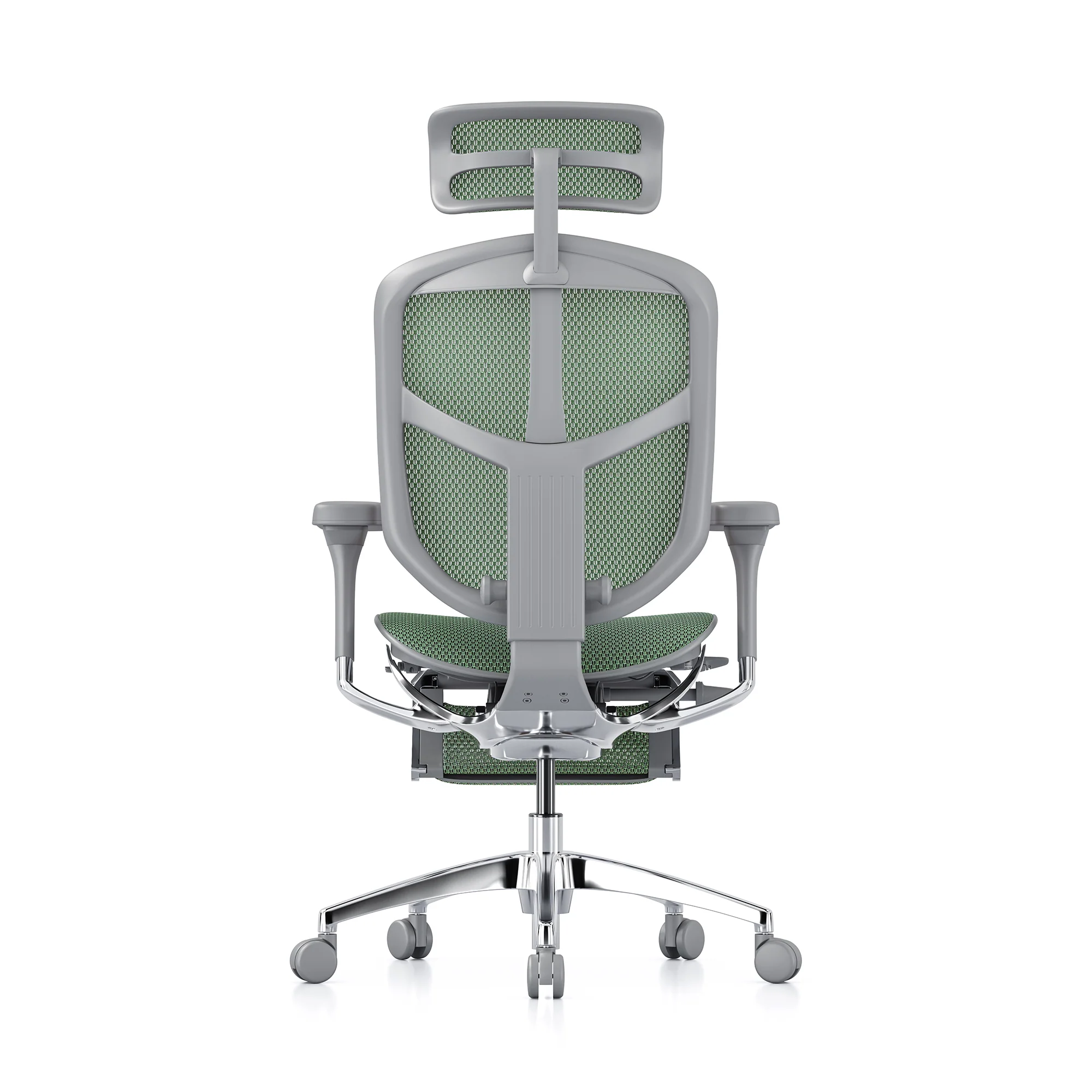 Enjoy office chair, green mesh, grey frame - Image 6