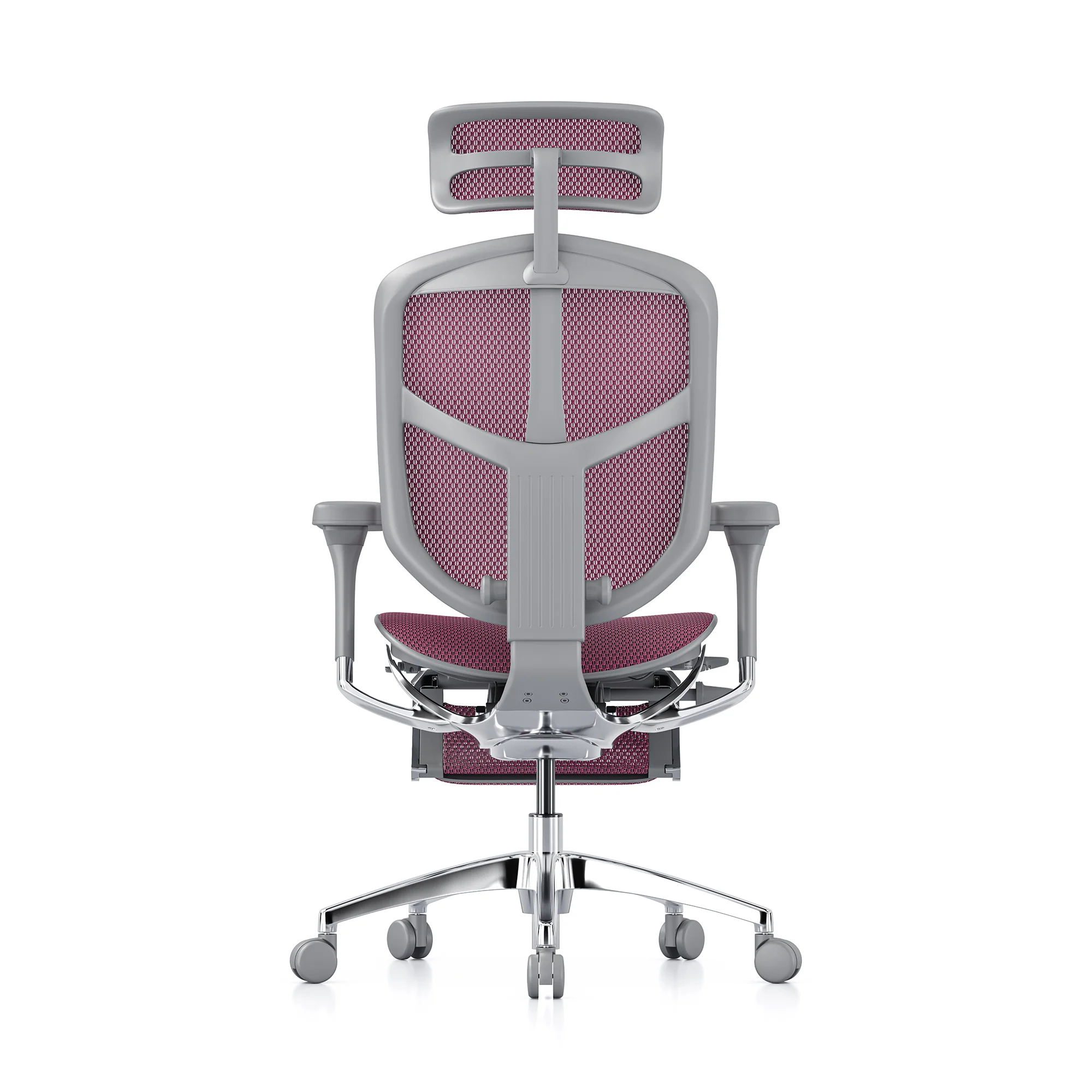 Enjoy office chair, pink mesh, grey frame - Image 6