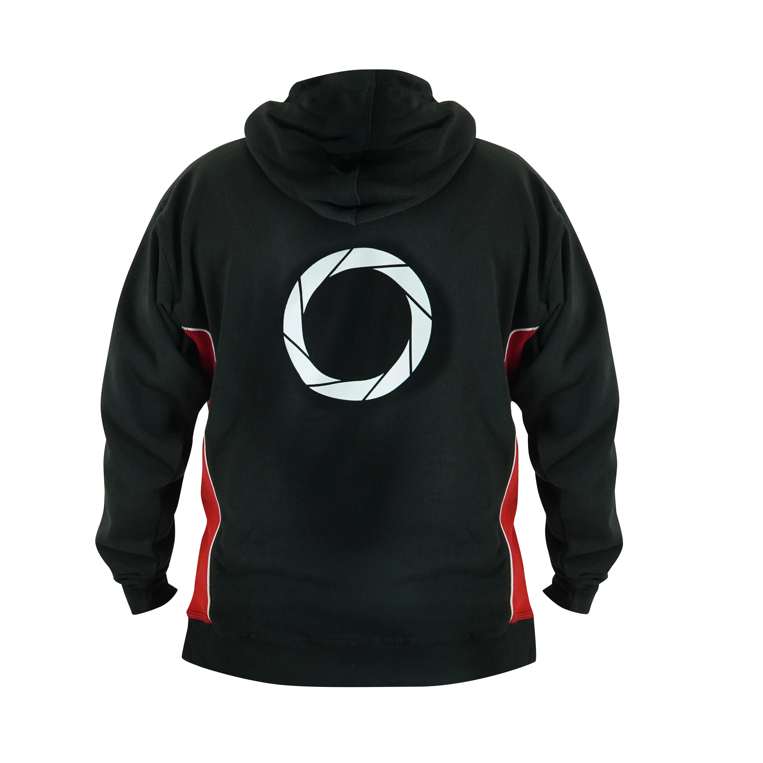 Ergohuman hoodie, black with red and white, size extra large - Image 5