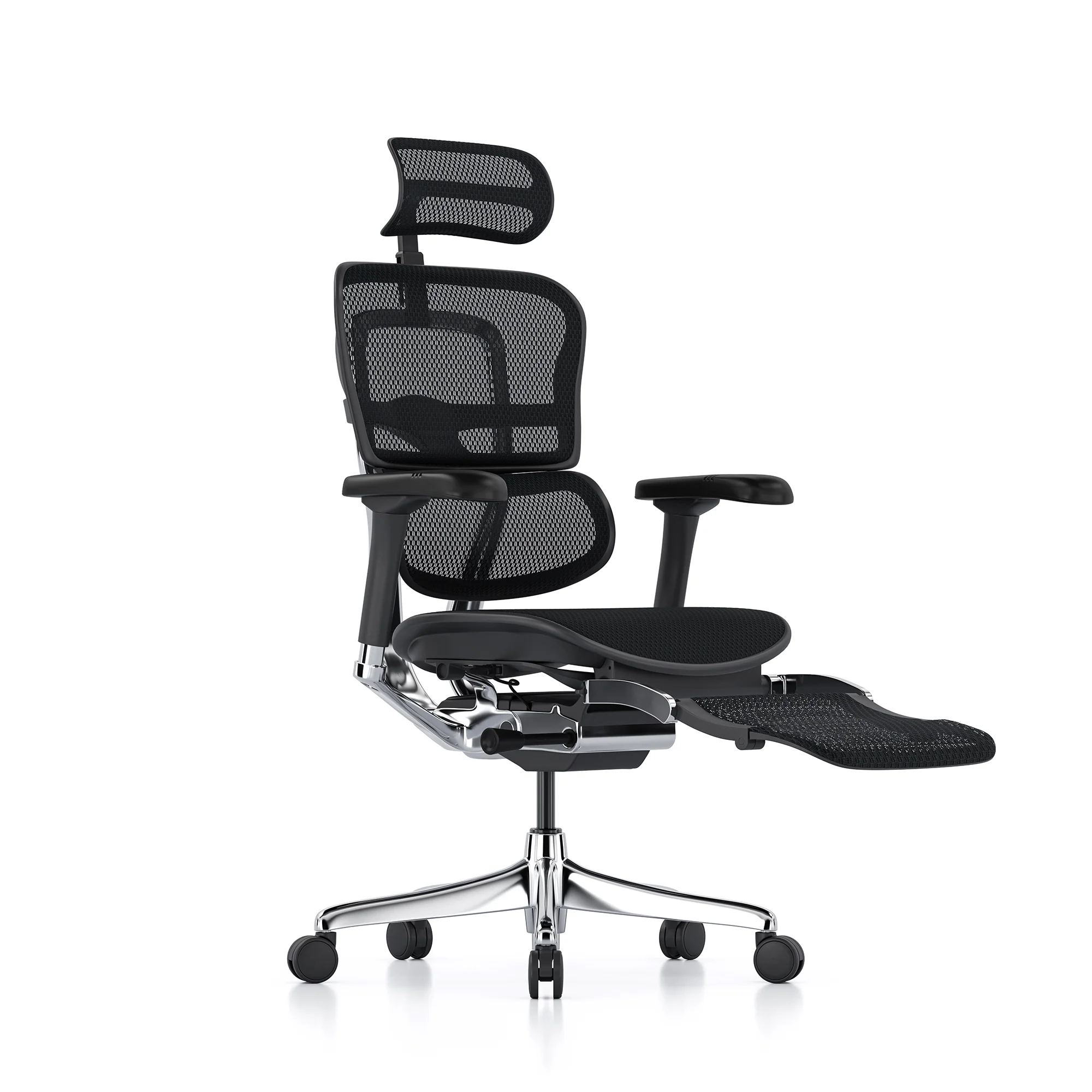 Ergohuman office chair, black mesh, black frame - Image 3