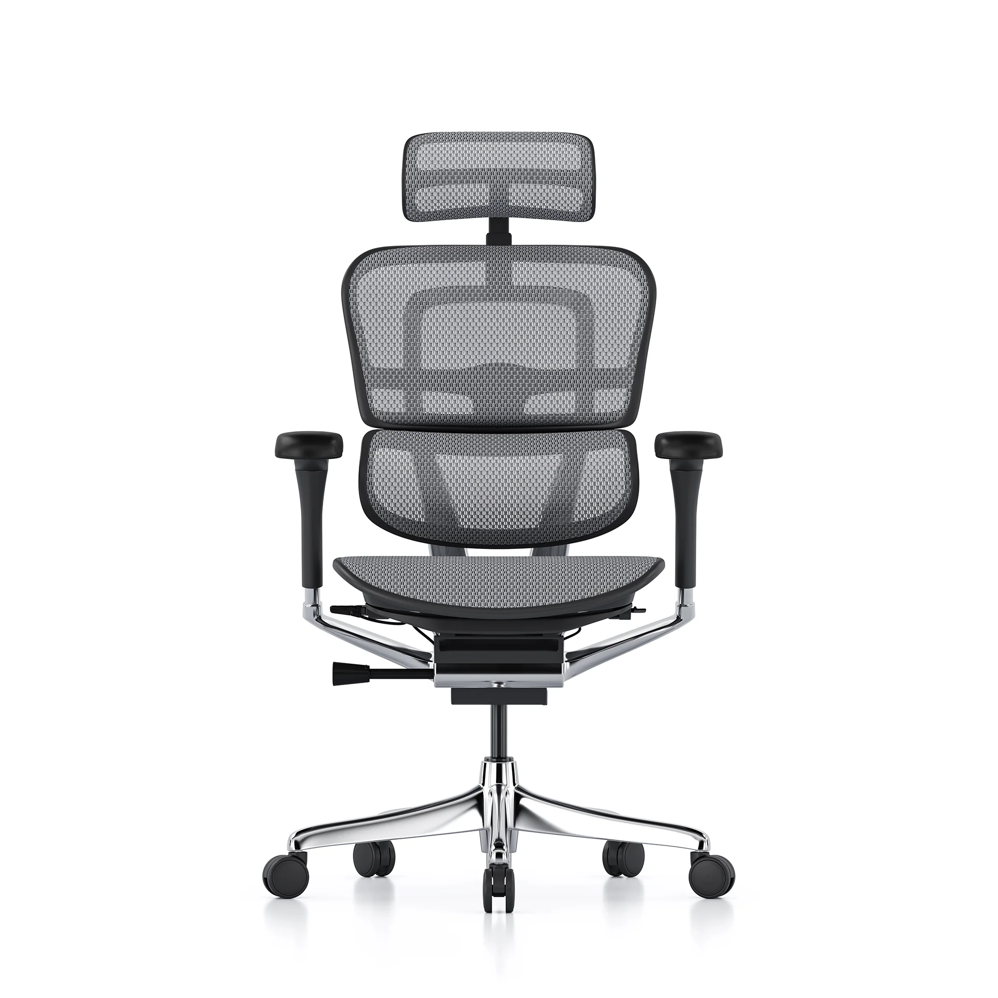 Ergohuman office chair, grey mesh, black frame