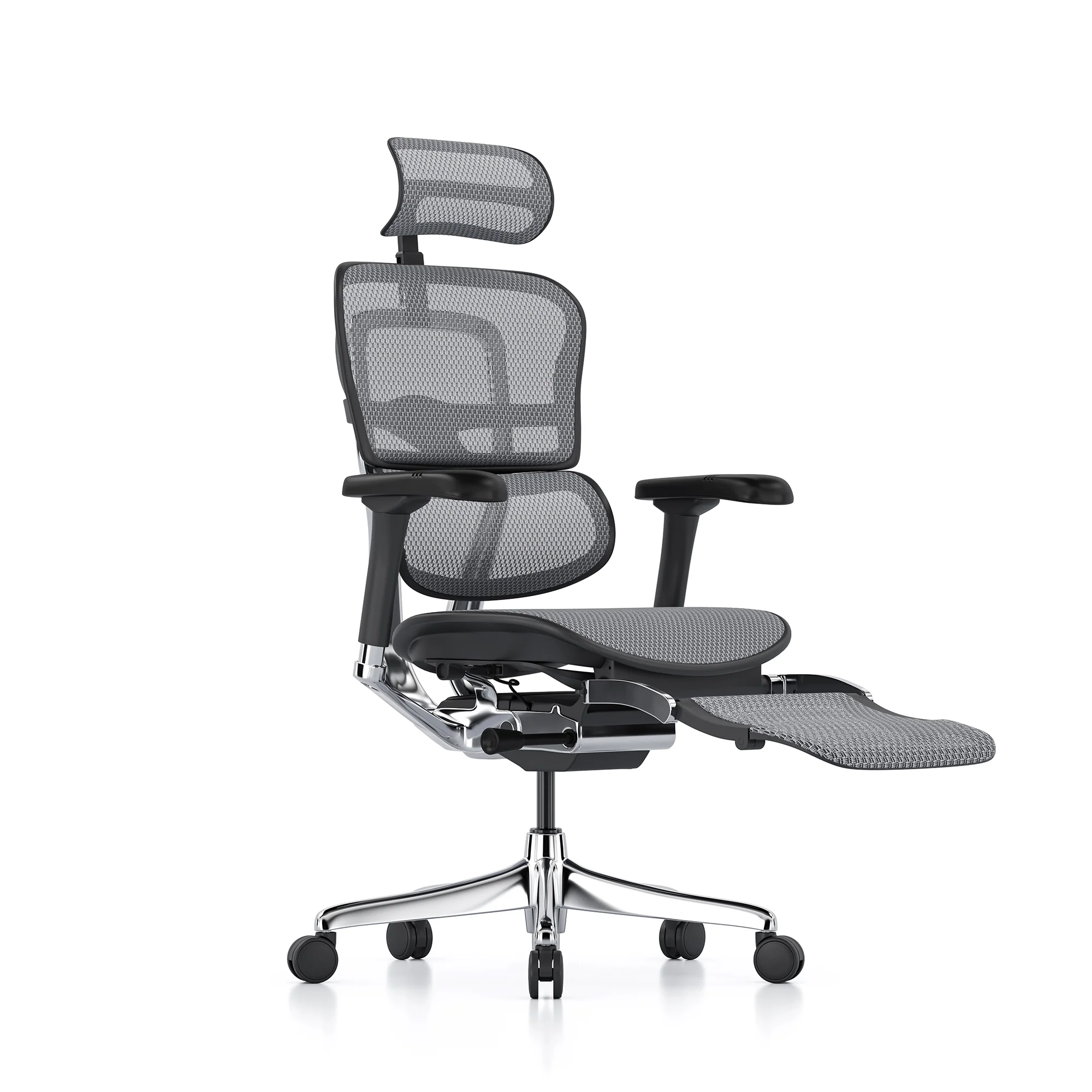 Ergohuman office chair, grey mesh, black frame - Image 2