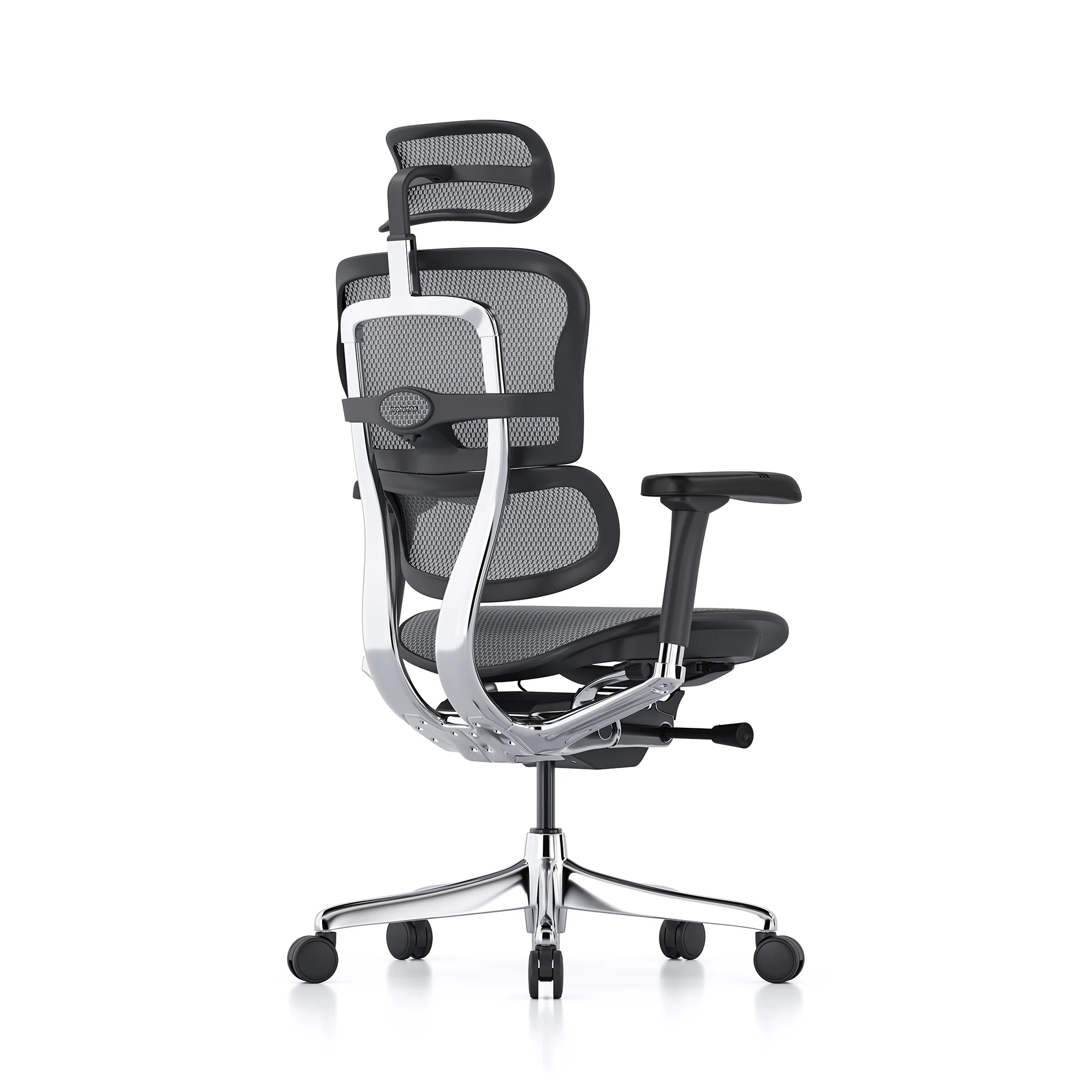 Ergohuman office chair, grey mesh, black frame - Image 3