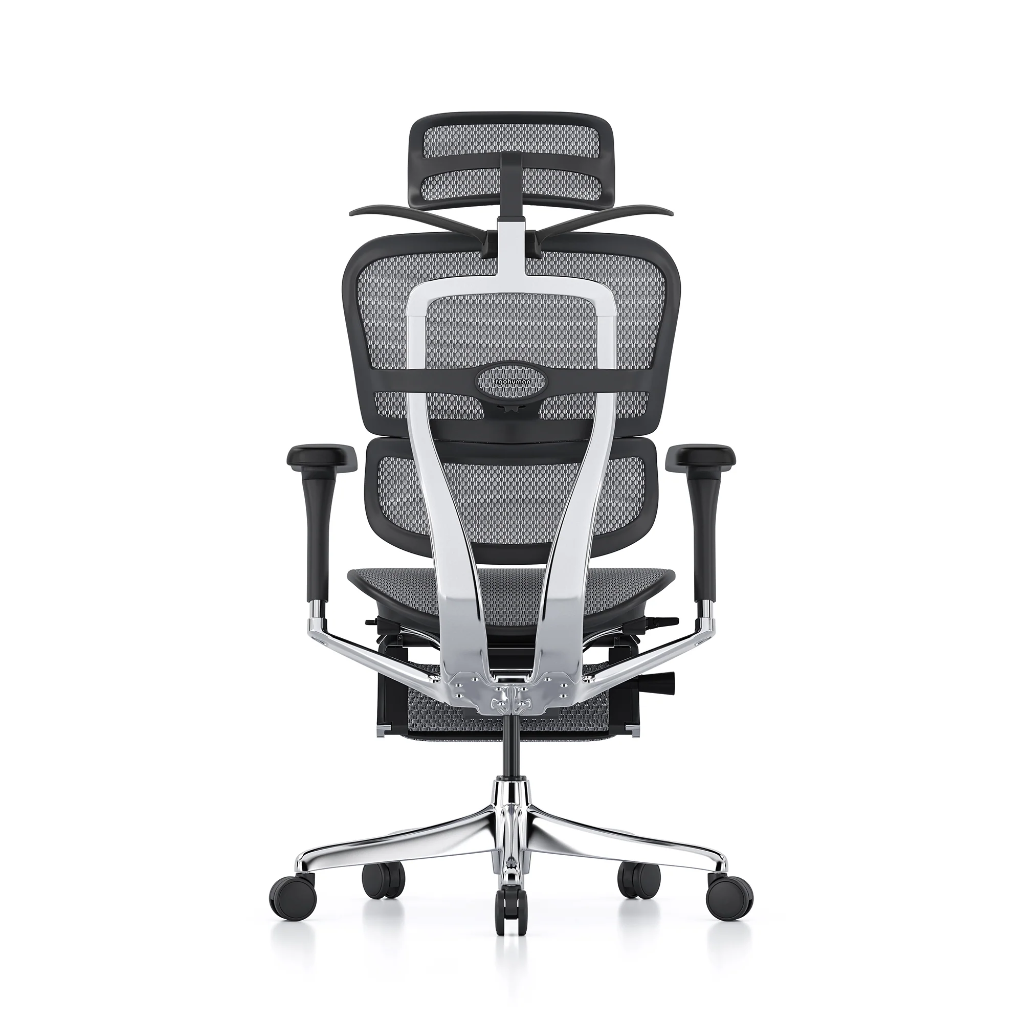 Ergohuman office chair, grey mesh, black frame - Image 6