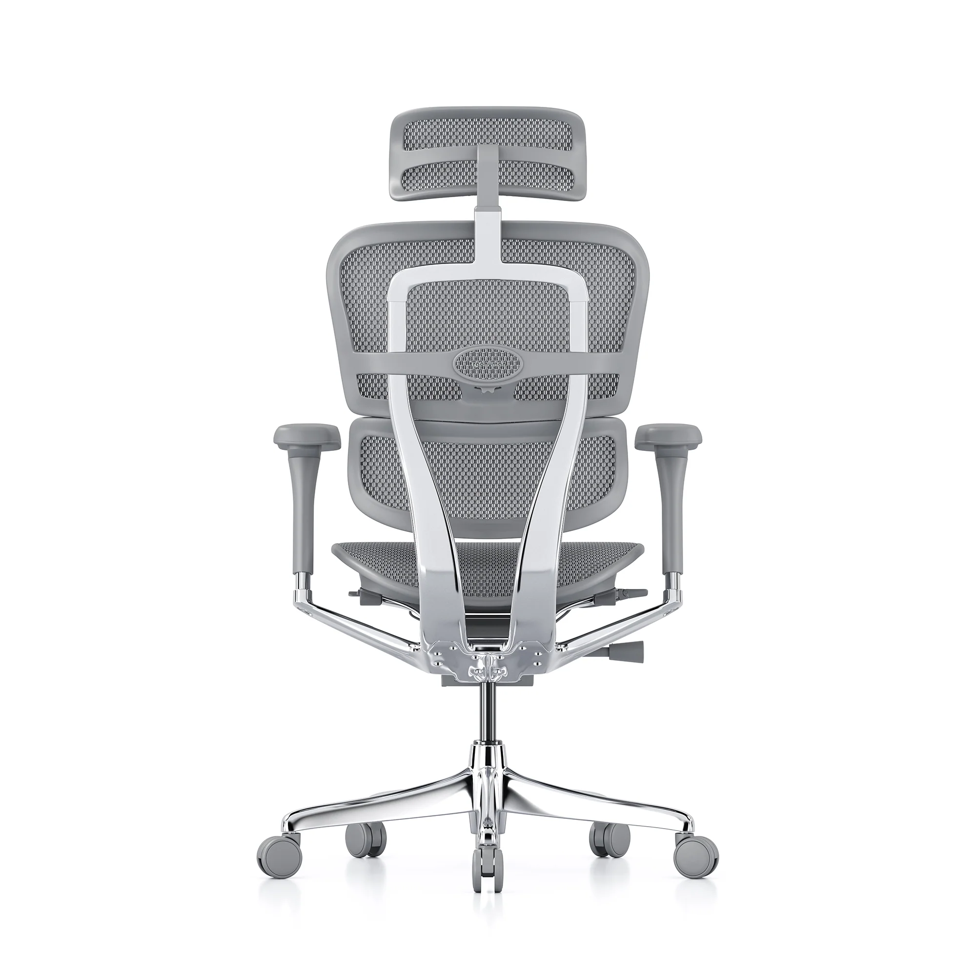 Ergohuman office chair, grey mesh, grey frame - Image 4