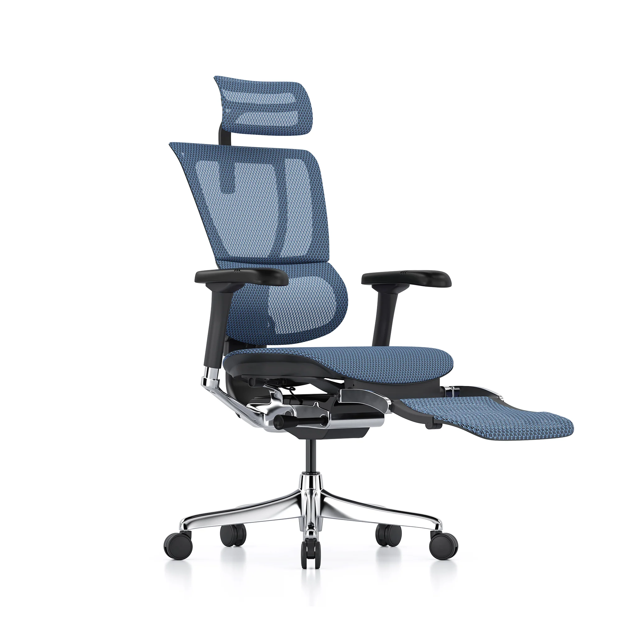 Mirus office chair, blue mesh, black frame - Image 2