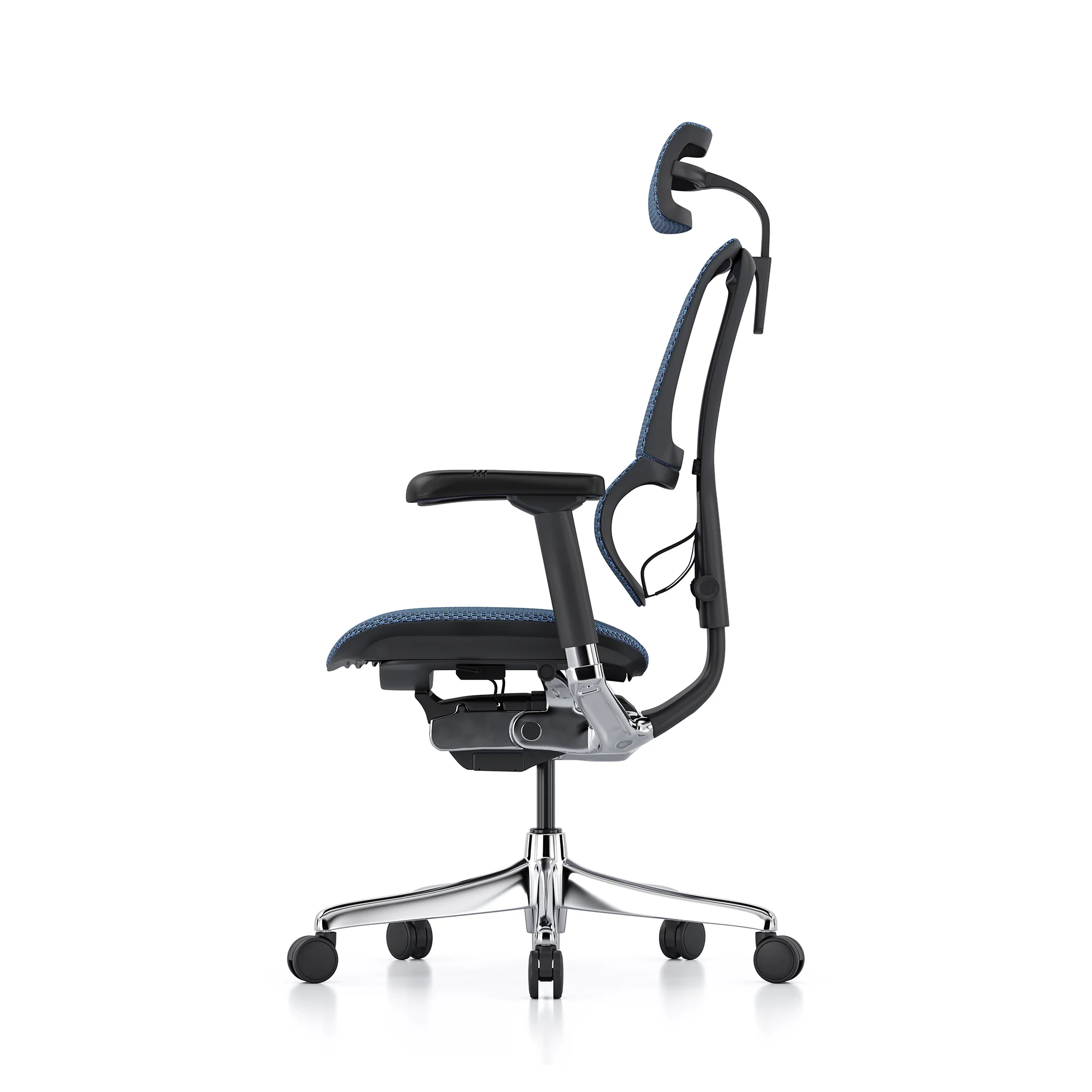 Mirus office chair, blue mesh, black frame - Image 4