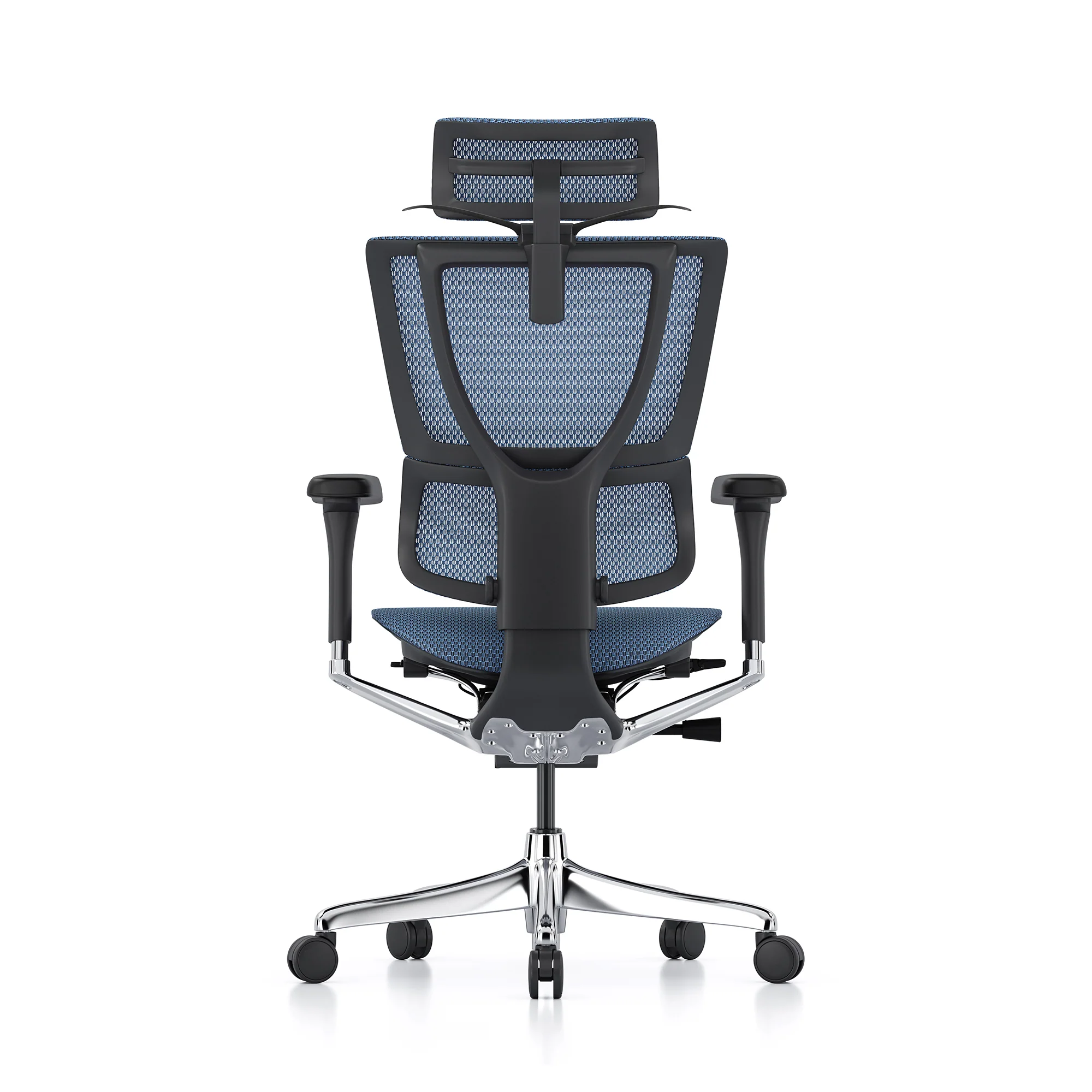 Mirus office chair, blue mesh, black frame - Image 5