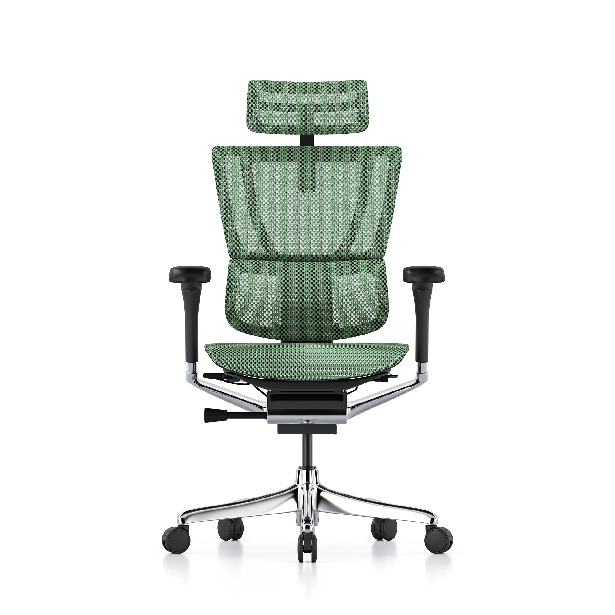 Mirus office chair, green mesh, black frame