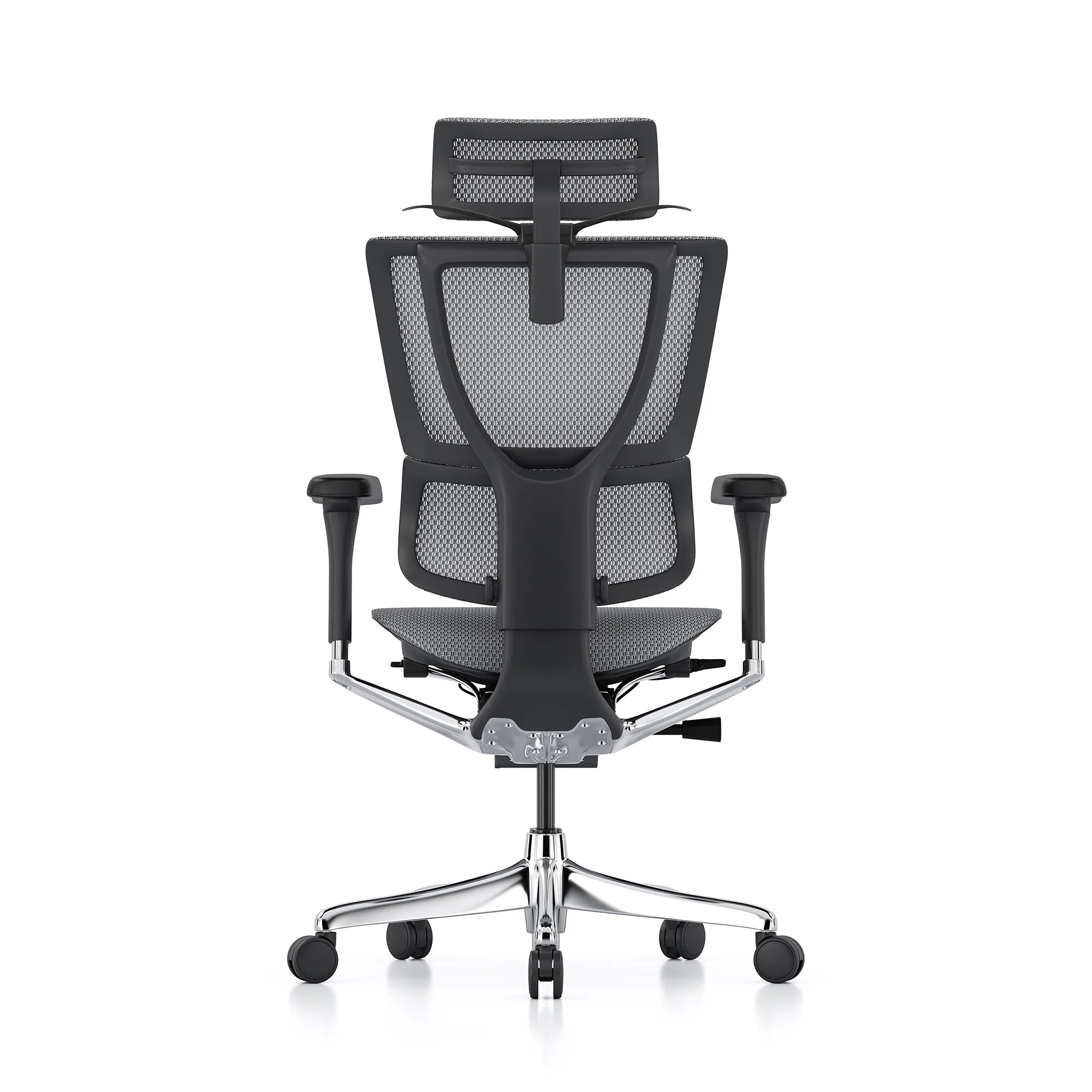 Mirus office chair, grey mesh, black frame - Image 5
