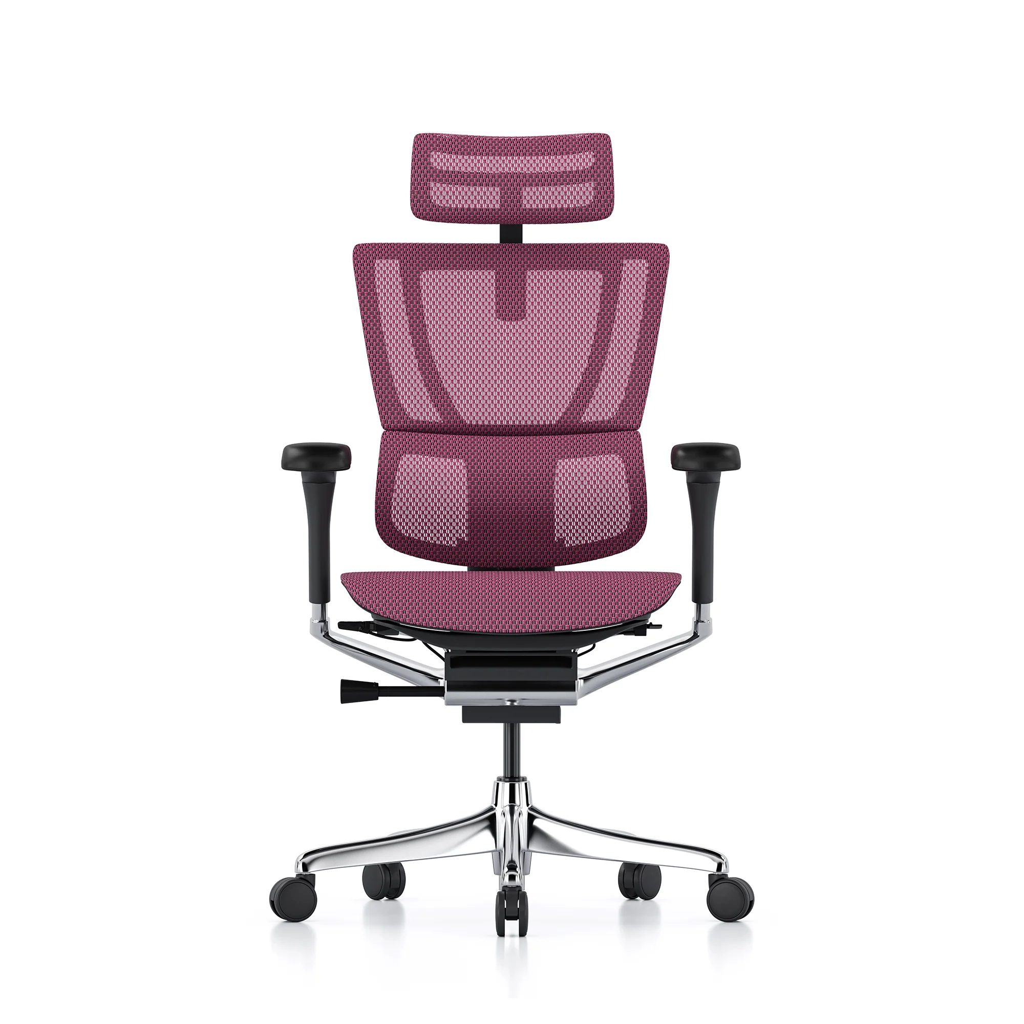 Mirus office chair, pink mesh, black frame