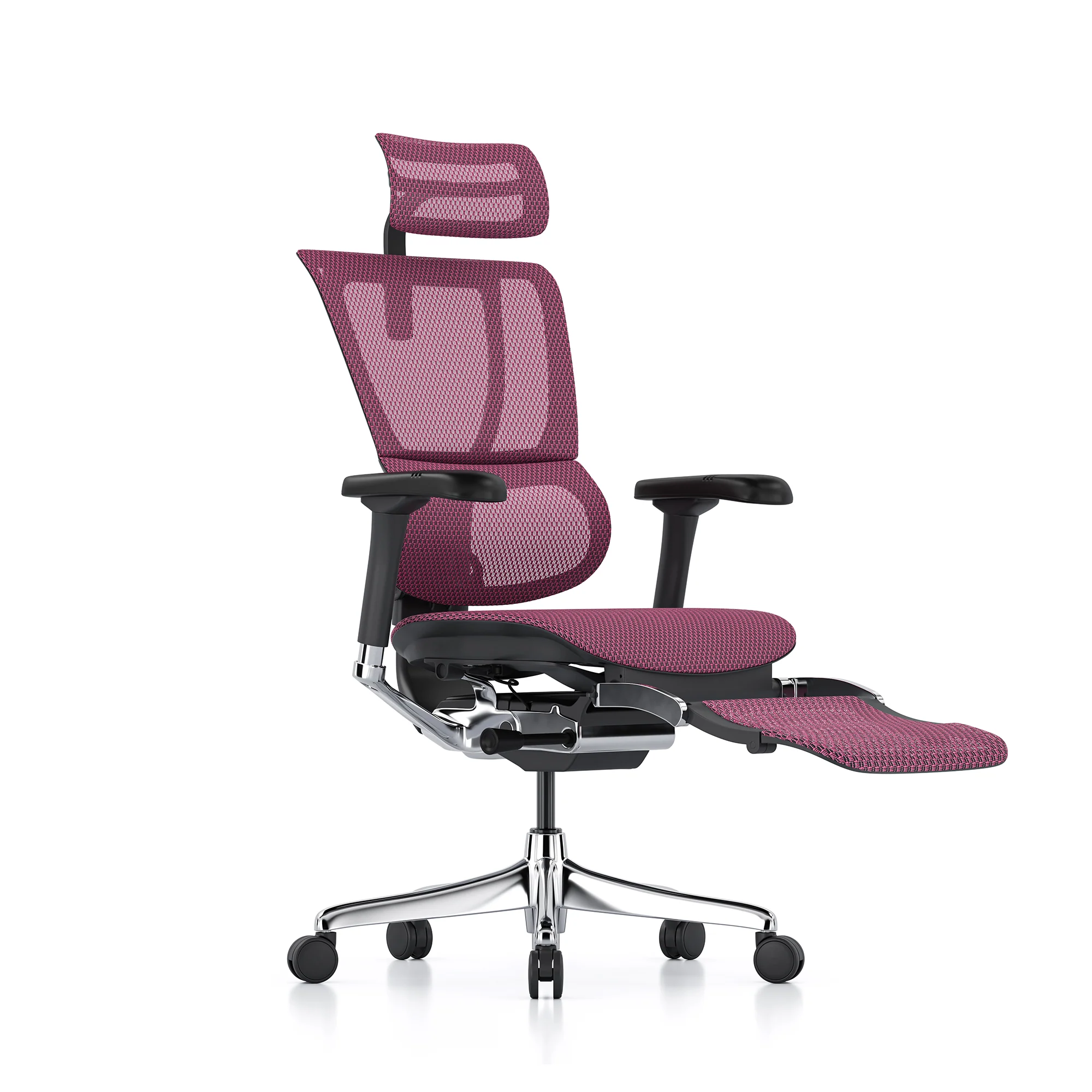 Mirus office chair, pink mesh, black frame - Image 2