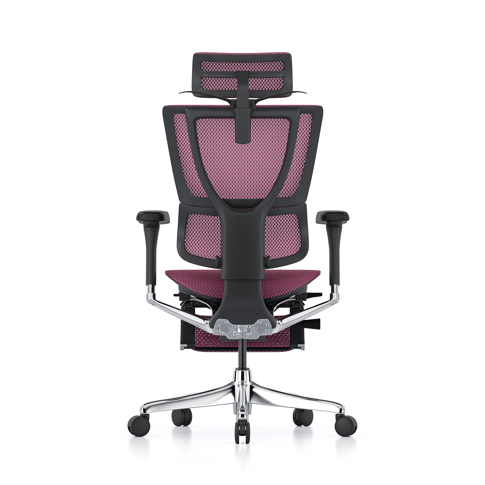 Mirus office chair, pink mesh, black frame - Image 6