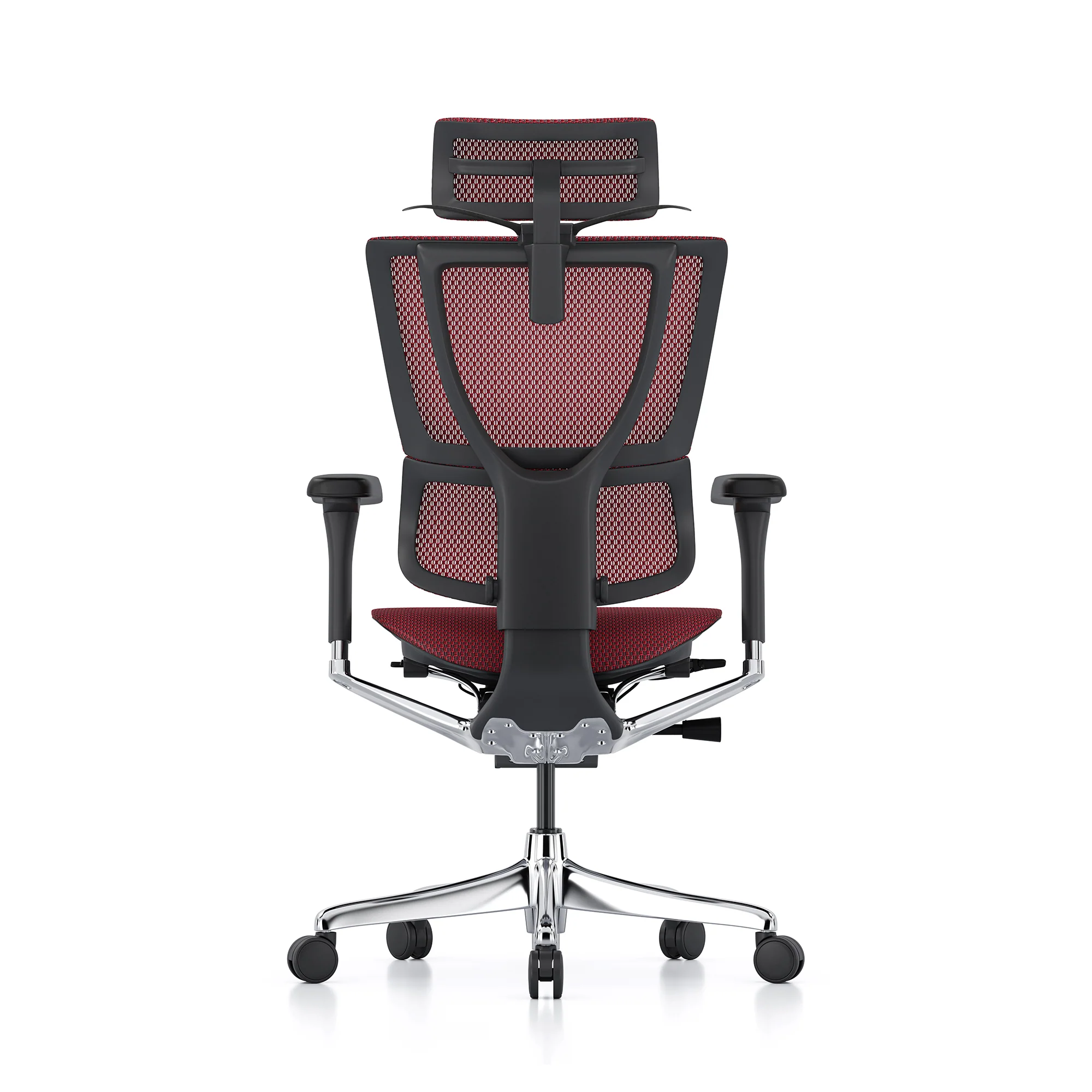 Mirus office chair, red mesh, black frame - Image 5