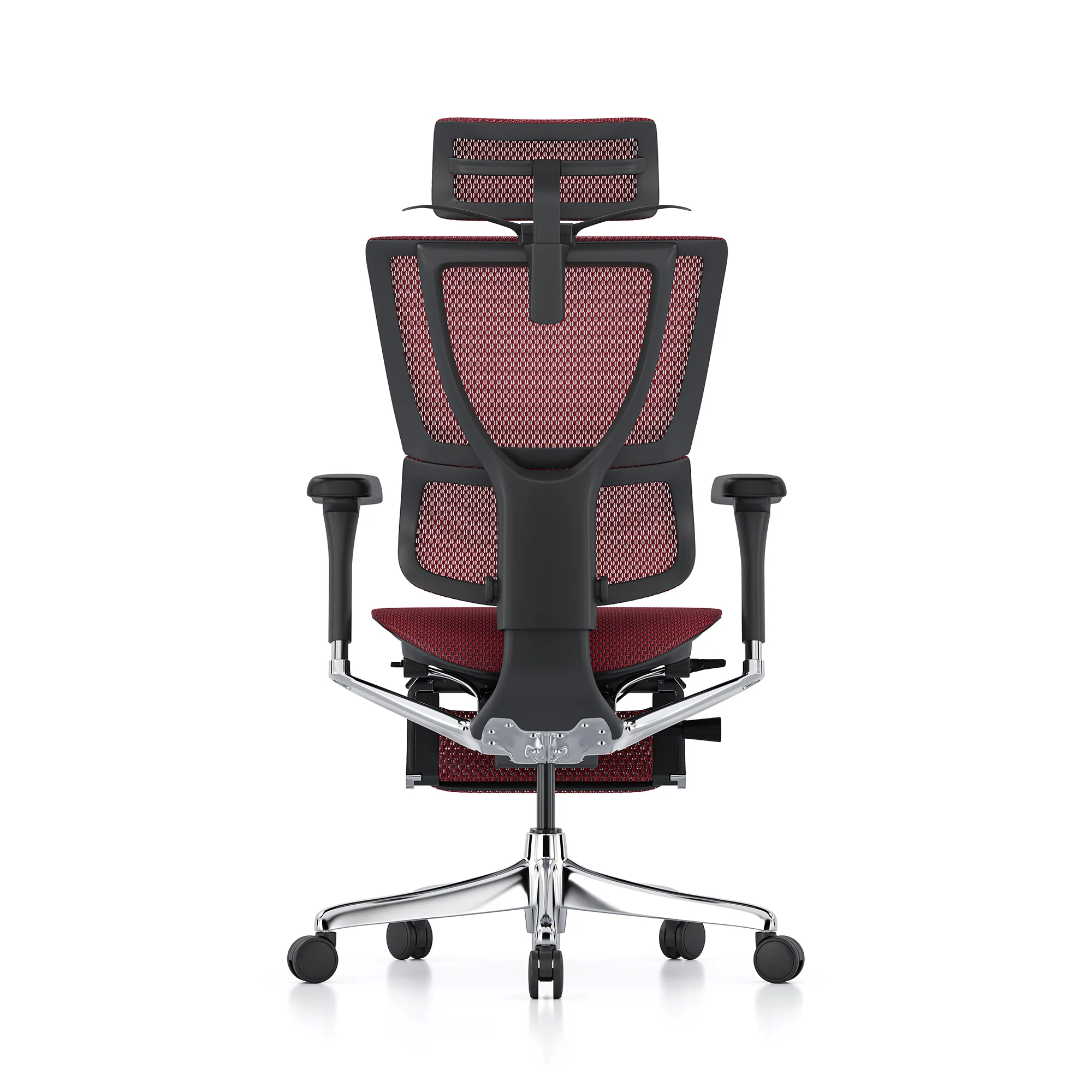 Mirus office chair, red mesh, black frame - Image 6