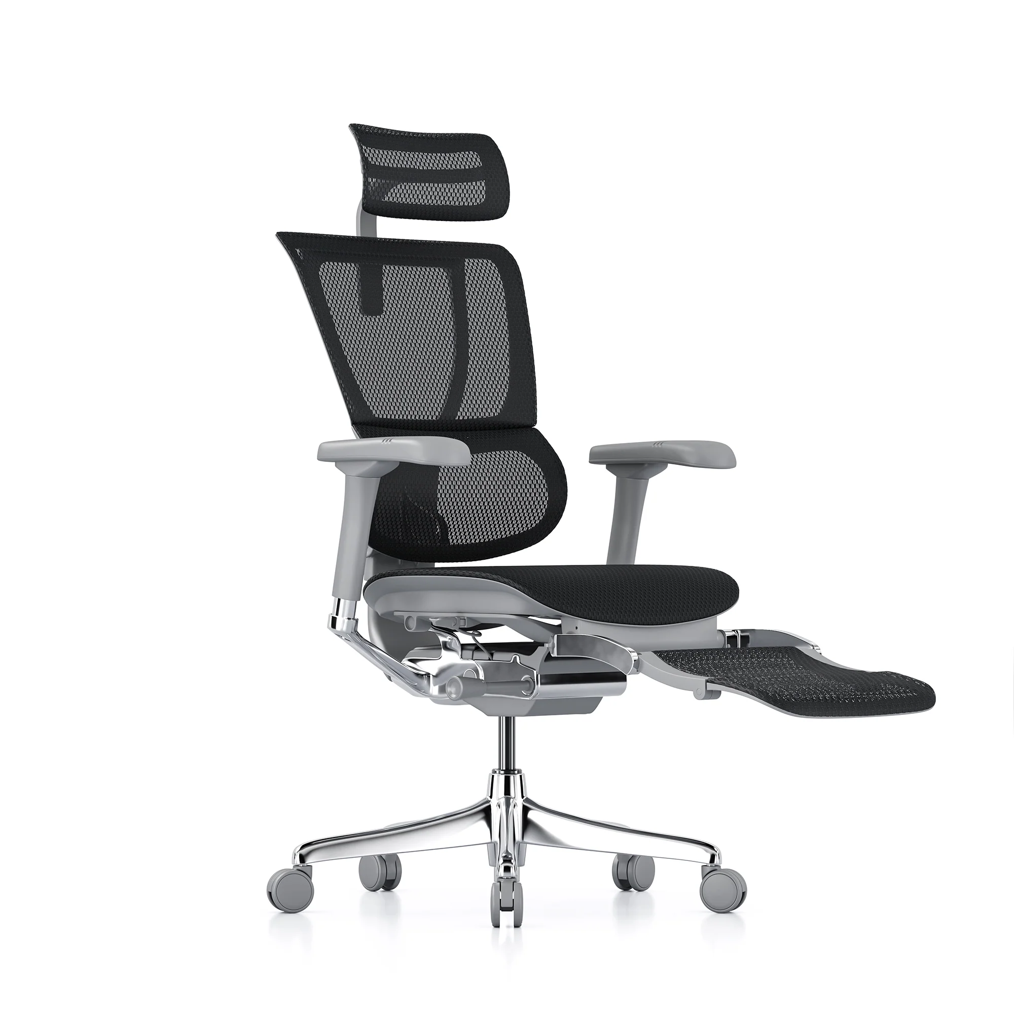 Mirus office chair, black mesh, grey frame - Image 2