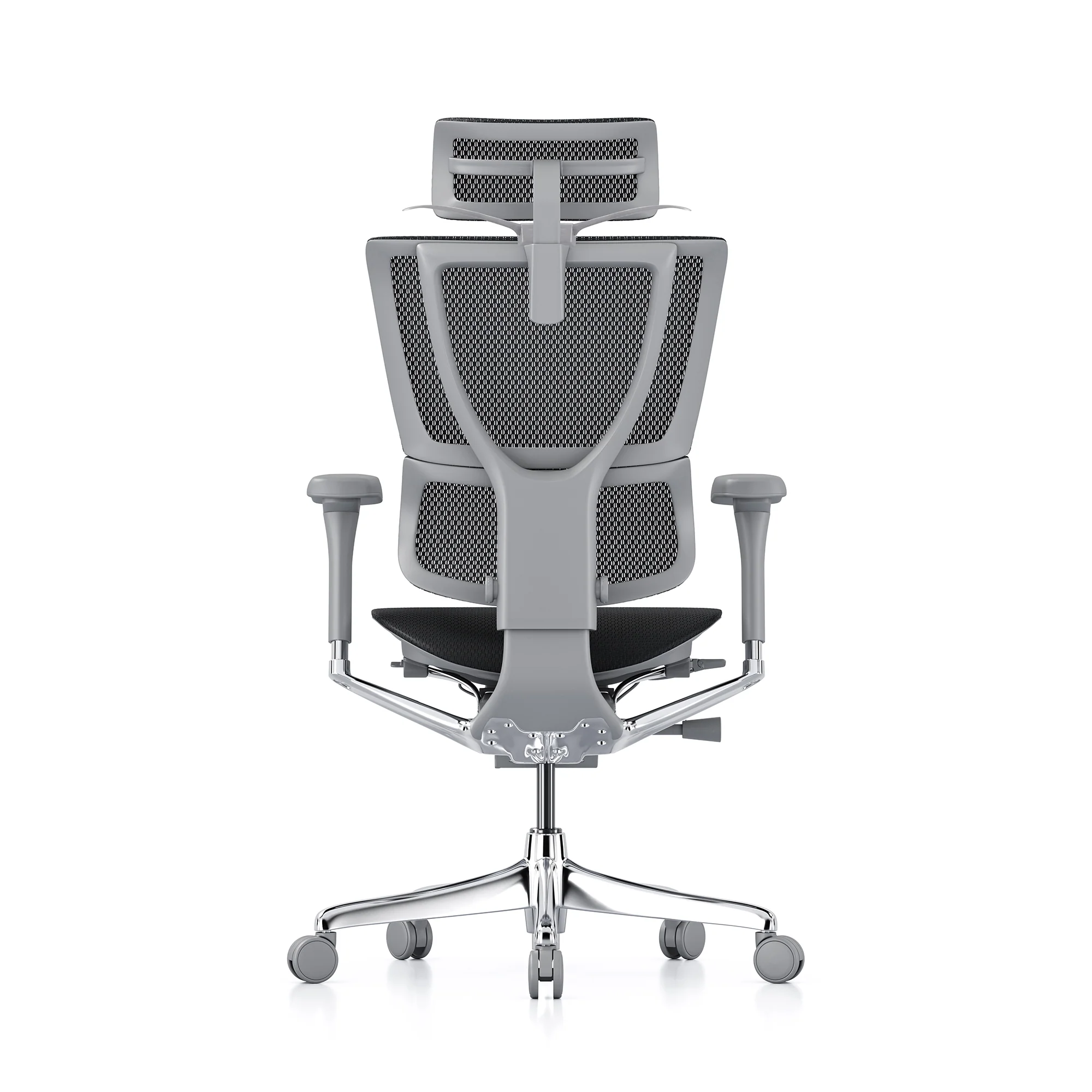 Mirus office chair, black mesh, grey frame - Image 5