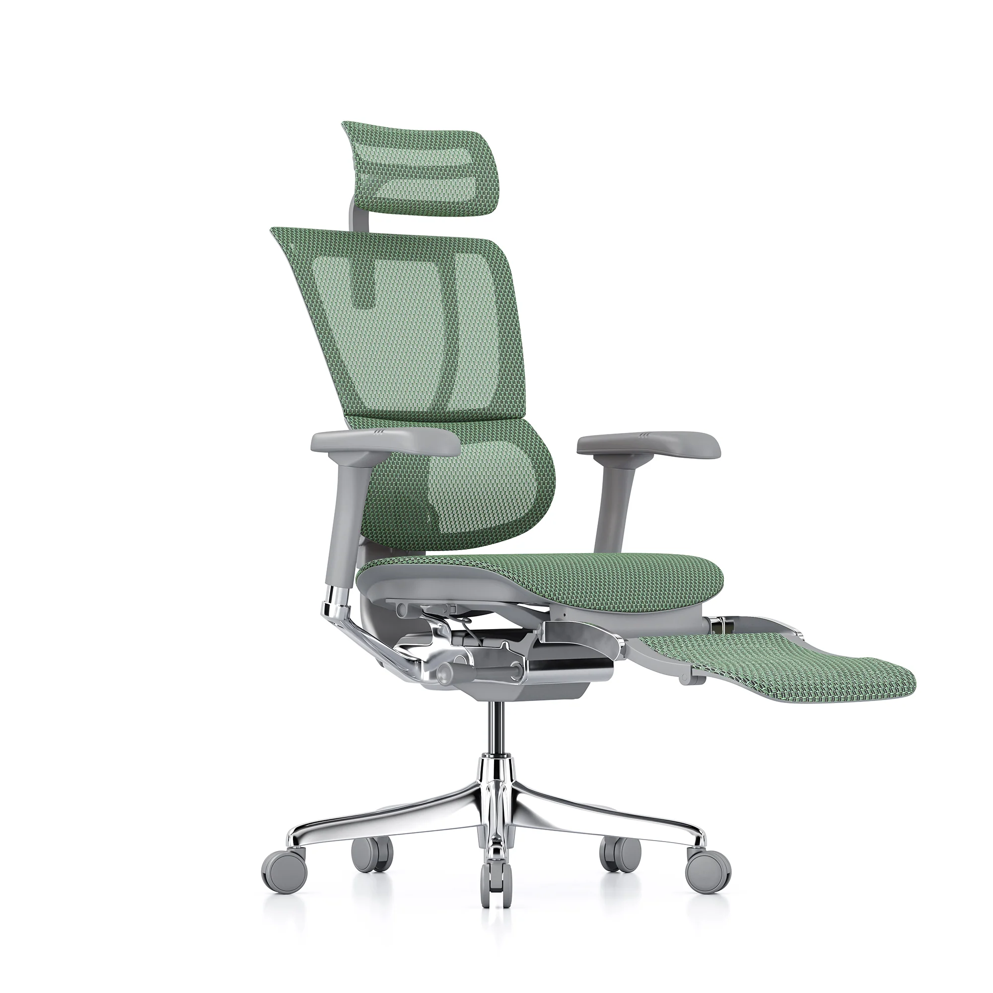 Mirus office chair, green mesh, grey frame - Image 2
