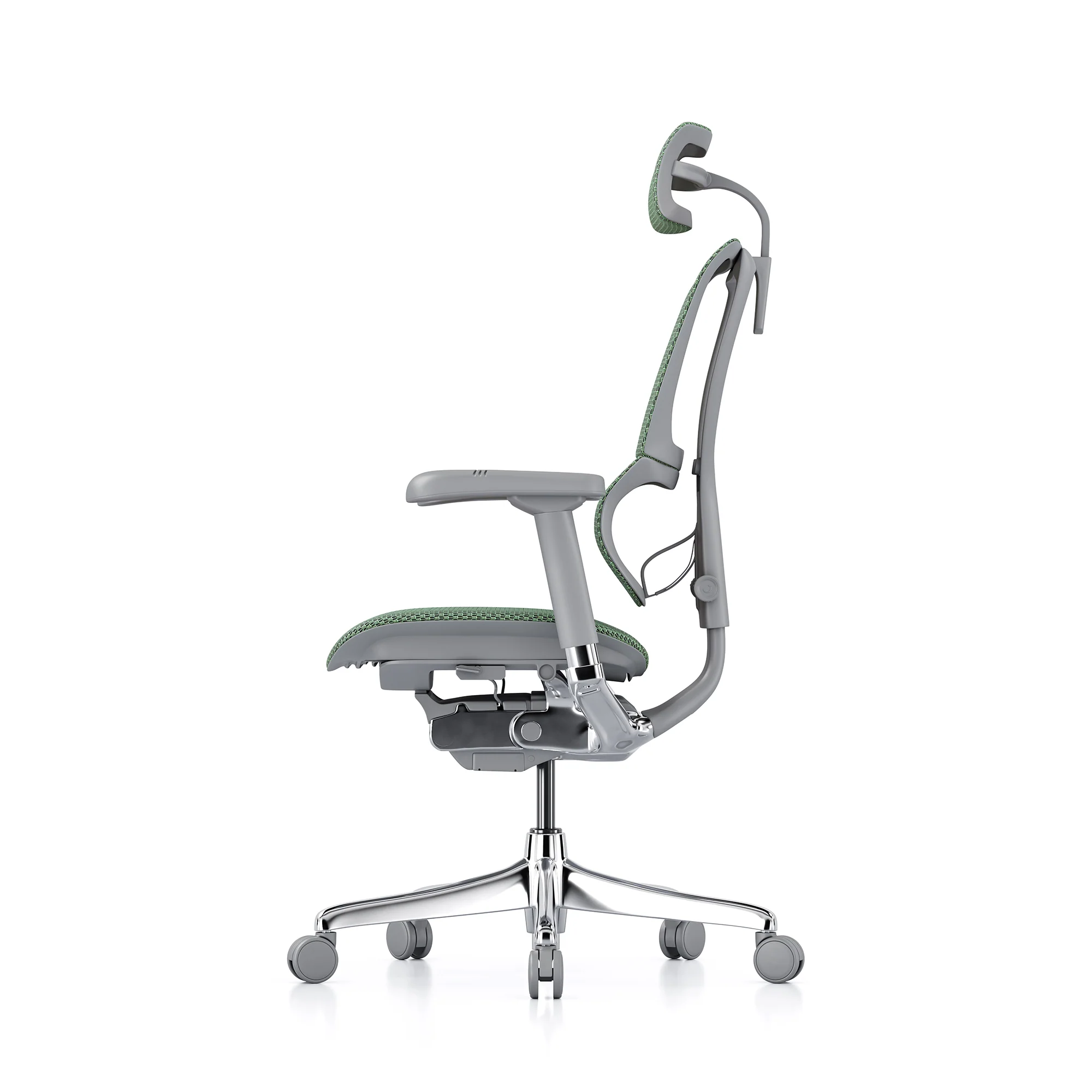 Mirus office chair, green mesh, grey frame - Image 4