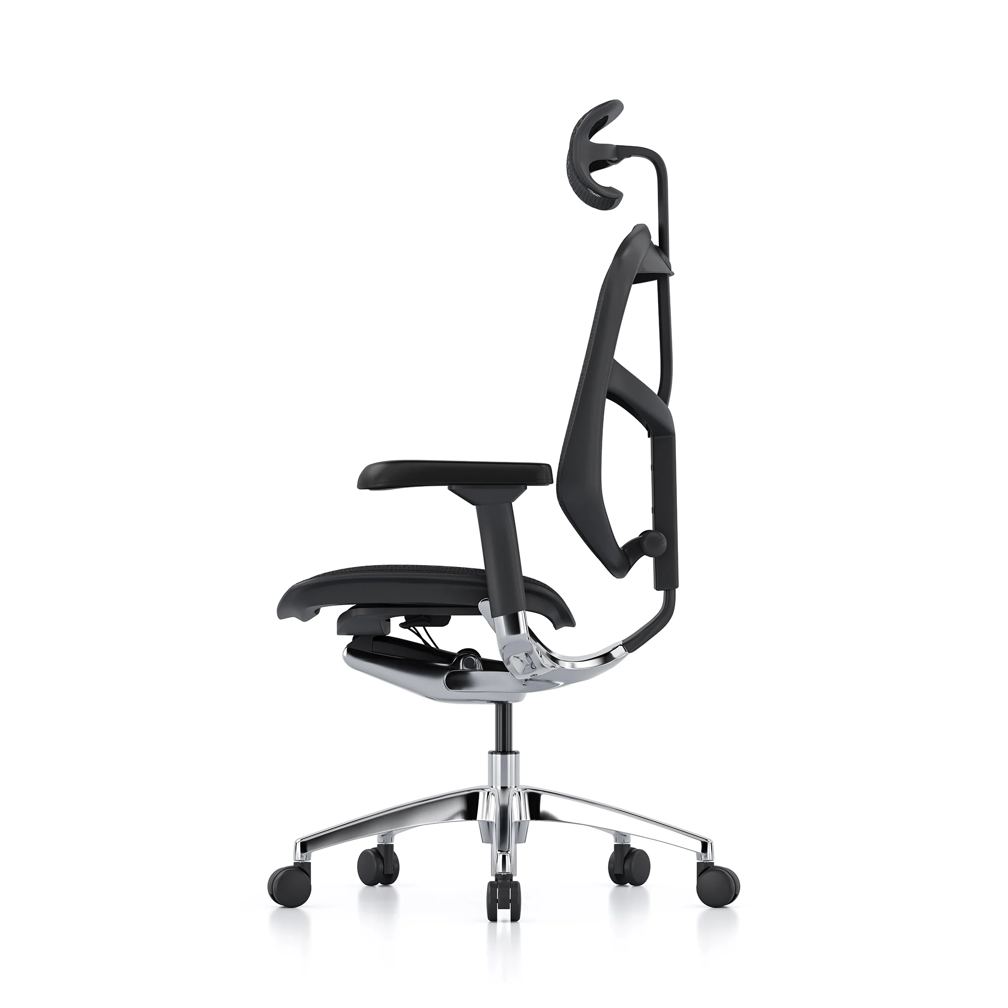 Open-box Enjoy office chair with headrest, black mesh, black frame – Excellent - Image 4